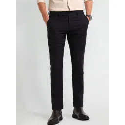 Arrow Black Slim Fit Trousers-picture-41
