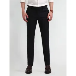 Arrow Black Slim Fit Trousers-picture-22