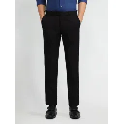 Arrow Black Slim Fit Trousers-picture-35