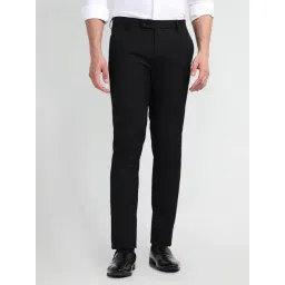 Arrow Black Slim Fit Trousers-picture-23
