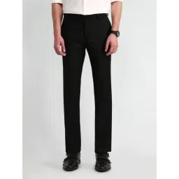 Arrow Black Slim Fit Trousers-picture-40