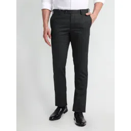 Arrow Black Slim Fit Trousers-picture-36