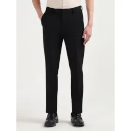 Arrow Black Slim Fit Trousers-picture-38