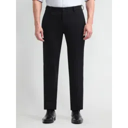 Arrow Black Slim Fit Trousers-picture-40