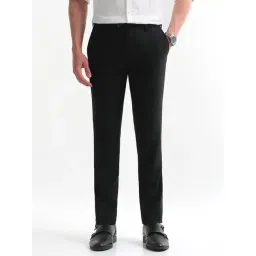 Arrow Black Slim Fit Trousers-picture-44