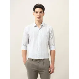 Arrow Blue & White Slim Fit Striped Shirt-picture-33