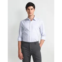 Arrow Blue Cotton Regular Fit Checks Shirt-picture-11