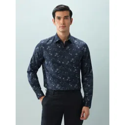 Arrow Blue Cotton Regular Fit Floral Print Shirt-picture-43