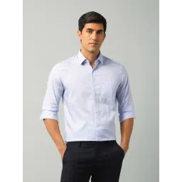 Arrow Blue Cotton Slim Fit Printed Shirt-picture-18