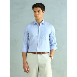 Arrow Blue Cotton Slim Fit Shirt-picture-36