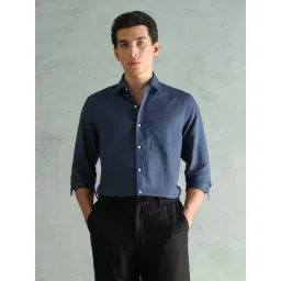 Arrow Blue Cotton Slim Fit Shirt-picture-31