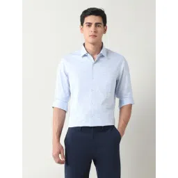 Arrow Blue Cotton Slim Fit Striped Shirt-picture-42