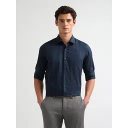 Arrow Blue Cotton Slim Fit Striped Shirt-picture-38