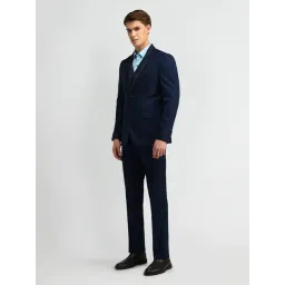 Arrow Blue Polyester Tailored Fit Self Formal Suit-picture-34