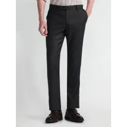 Arrow Blue Regular Fit Checks Trousers-picture-35