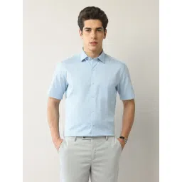 Arrow Blue Regular Fit Geometric Shirt-picture-36