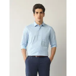 Arrow Blue Regular Fit Geometric Shirt-picture-37