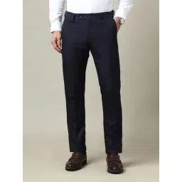 Arrow Blue Regular Fit Self Pattern Trousers-picture-24