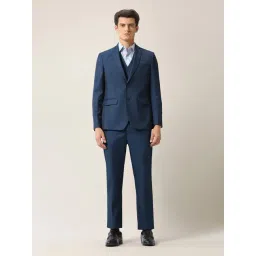 Arrow Blue Regular Fit Self Pattern Two Piece Suit-picture-45