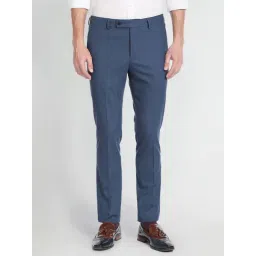 Arrow Blue Regular Fit Trousers-picture-37