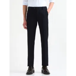 Arrow Blue Regular Fit Trousers-picture-32