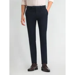 Arrow Blue Slim Fit Checks Trousers-picture-39
