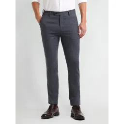 Arrow Blue Slim fit Checks Trousers-picture-23