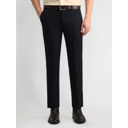 Arrow Blue Slim Fit Checks Trousers-picture-32