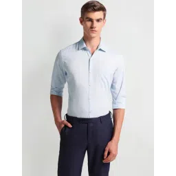 Arrow Blue Slim Fit Striped Shirt-picture-22