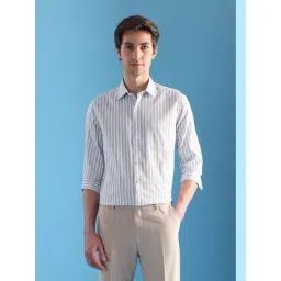 Arrow Blue Slim Fit Striped Shirt-picture-25