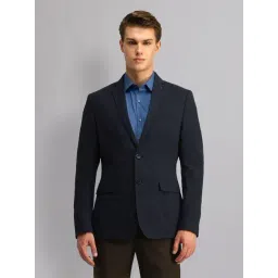 Arrow Blue Slim Fit Texture Blazer-picture-21