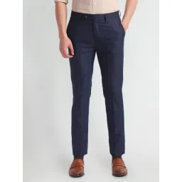 Arrow Blue Slim Fit Trousers-picture-22
