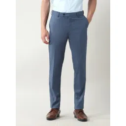 Arrow Blue Slim Fit Trousers-picture-42