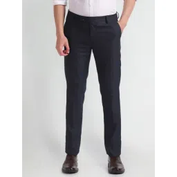 Arrow Blue Slim Fit Trousers-picture-41