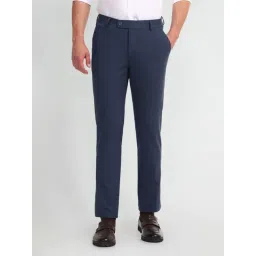 Arrow Blue Slim Fit Trousers-picture-45