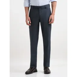 Arrow Blue Slim Fit Trousers-picture-25