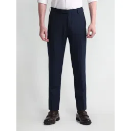 Arrow Blue Slim Fit Trousers image 1