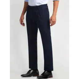 Arrow Blue Slim Fit Trousers image 3