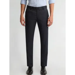 Arrow Blue Straight Fit Trousers-picture-35