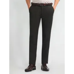 Arrow Brown Slim Fit Checks Trousers-picture-32