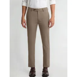 Arrow Brown Slim Fit Checks Trousers-picture-25
