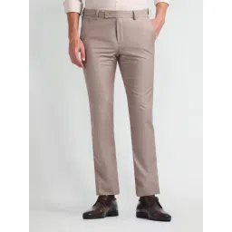 Arrow Brown Slim Fit Trousers-picture-43
