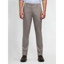 Arrow Brown Slim Fit Trousers-picture-30