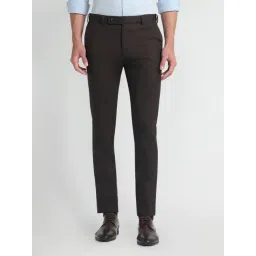Arrow Brown Slim Fit Trousers-picture-36
