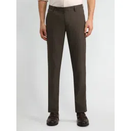 Arrow Brown Slim Fit Trousers-picture-23