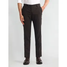 Arrow Brown Slim Fit Trousers-picture-42