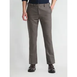 Arrow Brown Slim Fit Trousers-picture-46