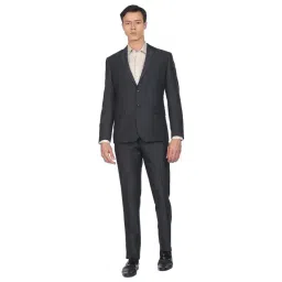 Arrow Charcoal Black Cotton Regular Fit Two Piece Suit-picture-25