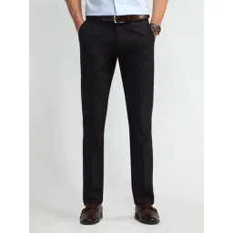 Arrow Charcoal Melang Slim Fit Trousers-picture-42