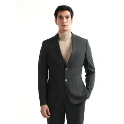 Arrow Dark Grey Polyester Regular Fit Two Piece Suit-picture-29